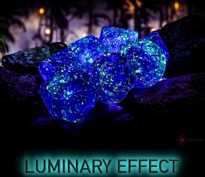Chessex Nebula Nocturnal Blue Luminary 7 Die Set - Image 2