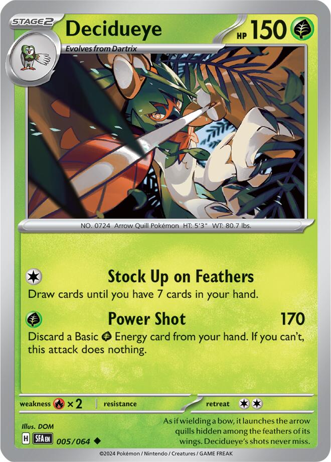 Decidueye - 005/064 - (SV: Shrouded Fable)
