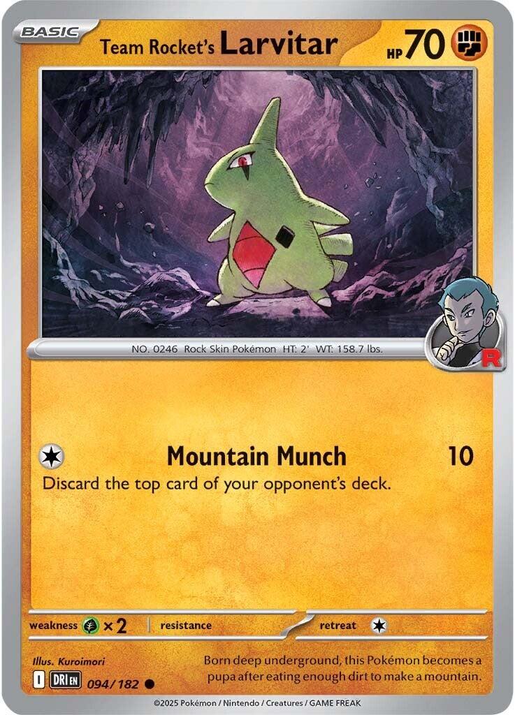 Team Rocket's Larvitar - 094/182 - (SV10: Destined Rivals)