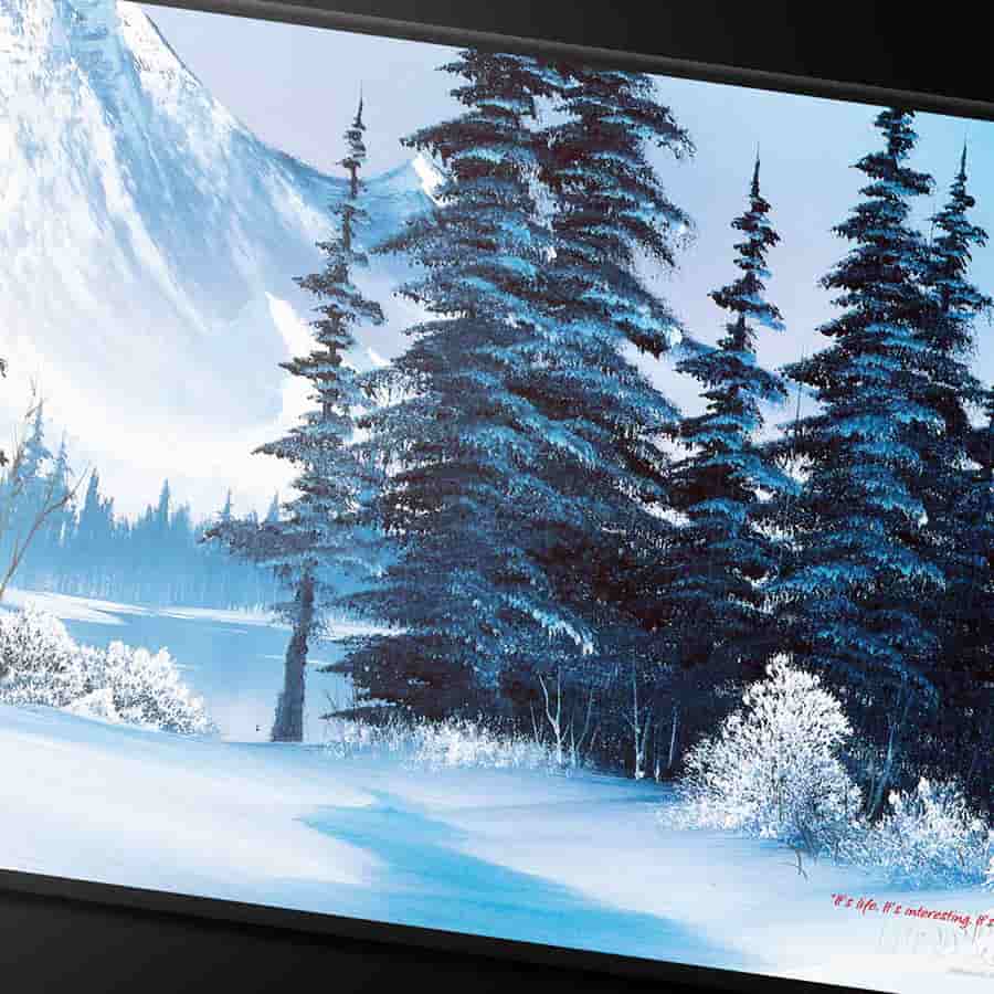 Ultra Pro Playmat: Bob Ross - Winter Paradise - Black Stitched Edge - Image 3
